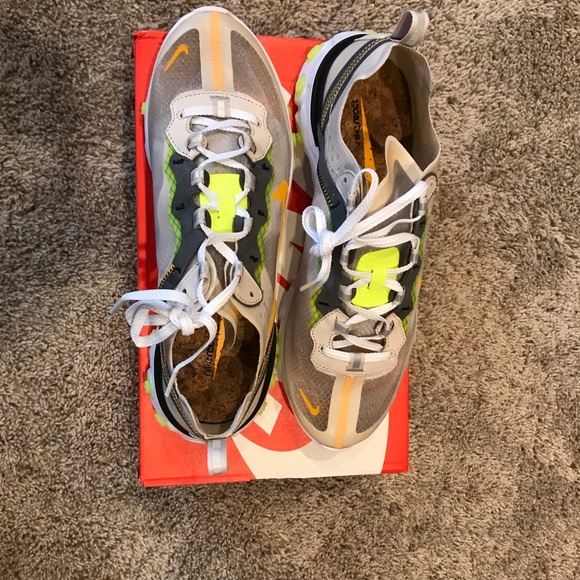 NEW NIKE REACT ELEMENT 87 OREWOOD BROWN VOLT SZ9.5 - Picture 2 of 8